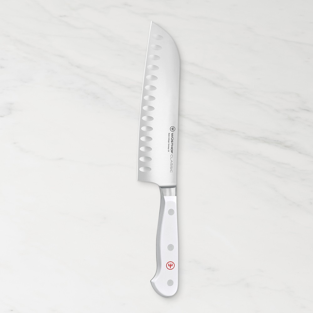 WÜSTHOF Classic Hollow-Edge Santoku Knife - White