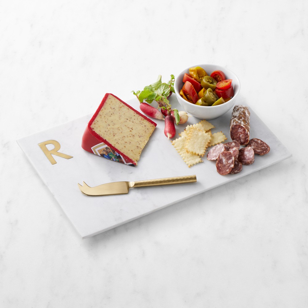 Marble & Brass Monogram Board - R