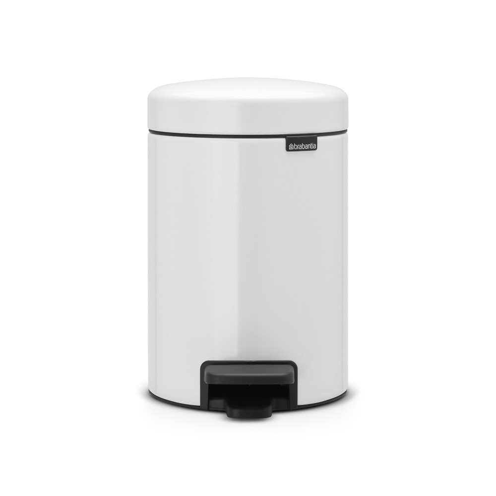 Brabantia newIcon Step On Trash Can, 1.3 Gallon - 3L White