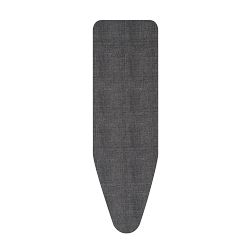 Ironing Board Cover C, 49 x 18 in (124 x 45 cm) - Cover Cotton, 0.3 in (8 mm) Foam, Denim Black