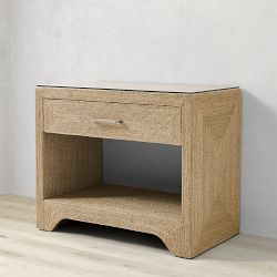 Point Reyes 1-Drawer Woven Nightstand (32")