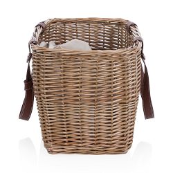 Terrabella Handwoven Picnic Basket Set for 2, Beige