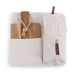 Terrabella Handwoven Picnic Basket Set for 2, Beige