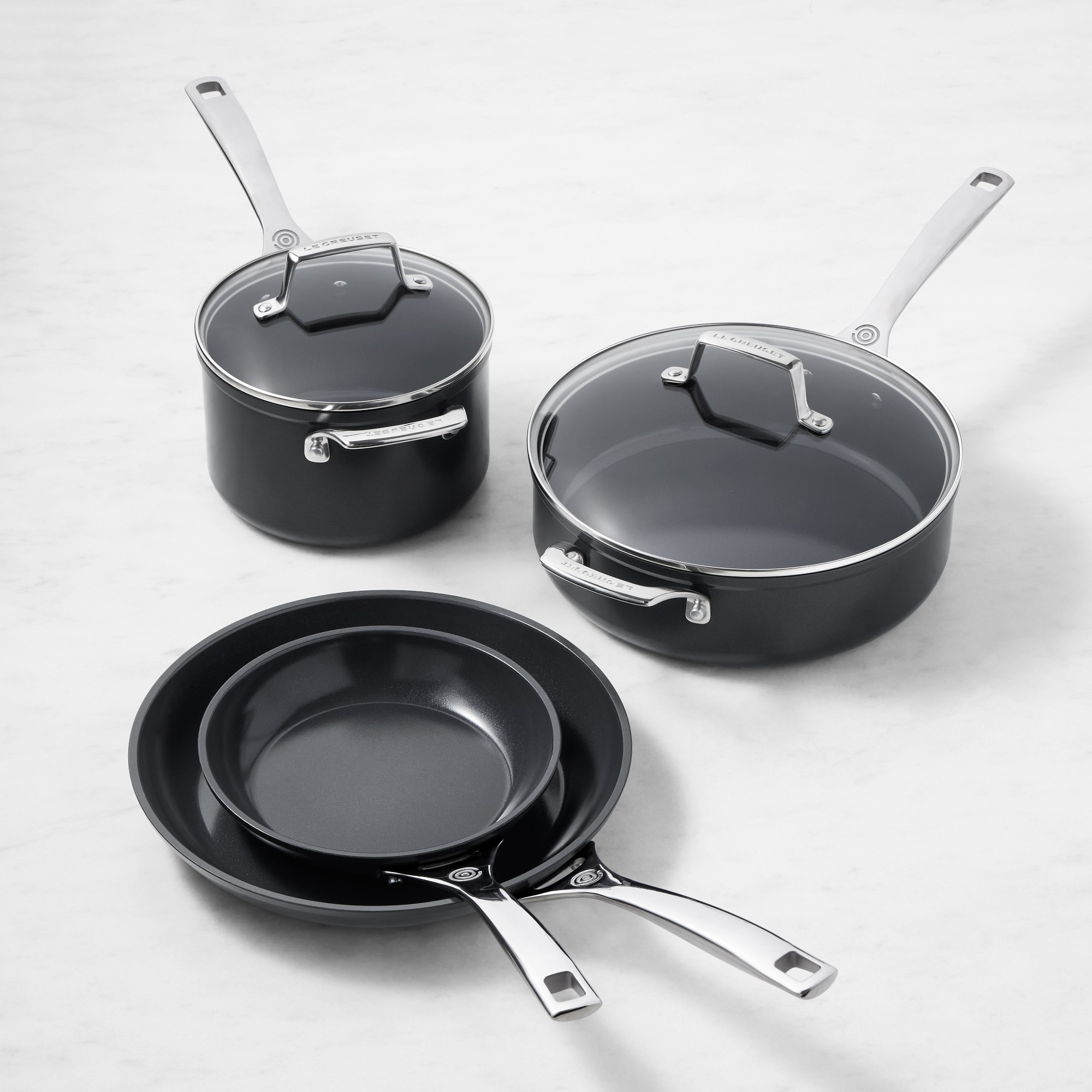 Le Creuset Essential Ceramic Nonstick 6-Piece Cookware Set Simolary simolary.com