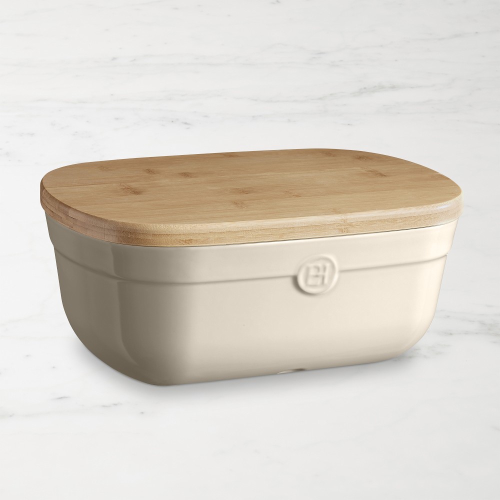 Emile Henry French Ceramic Bread Box - Clay