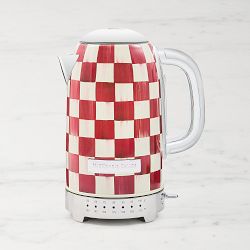 MacKenzie-Childs Electric Kettle, Cherry Check