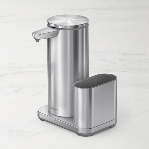 simplehuman™ Rechargeable Liquid Sensor Pump with Sponge Caddy, 14-Oz., Stainless-Steel