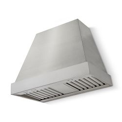 La Cornue CornuFé 90 Euclid Hood, 36x30, Stainless Steel with Satin Chrome