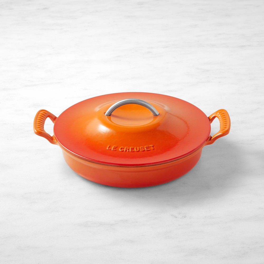 Le Creuset Heritage Enameled Cast Iron Braiser, 3 1/4-Qt. - Flame