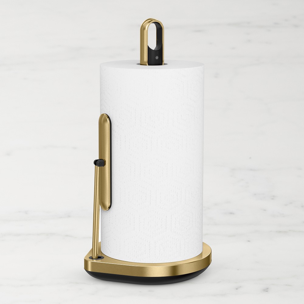 simplehuman™ Paper Towel Holder with Pump - Brass