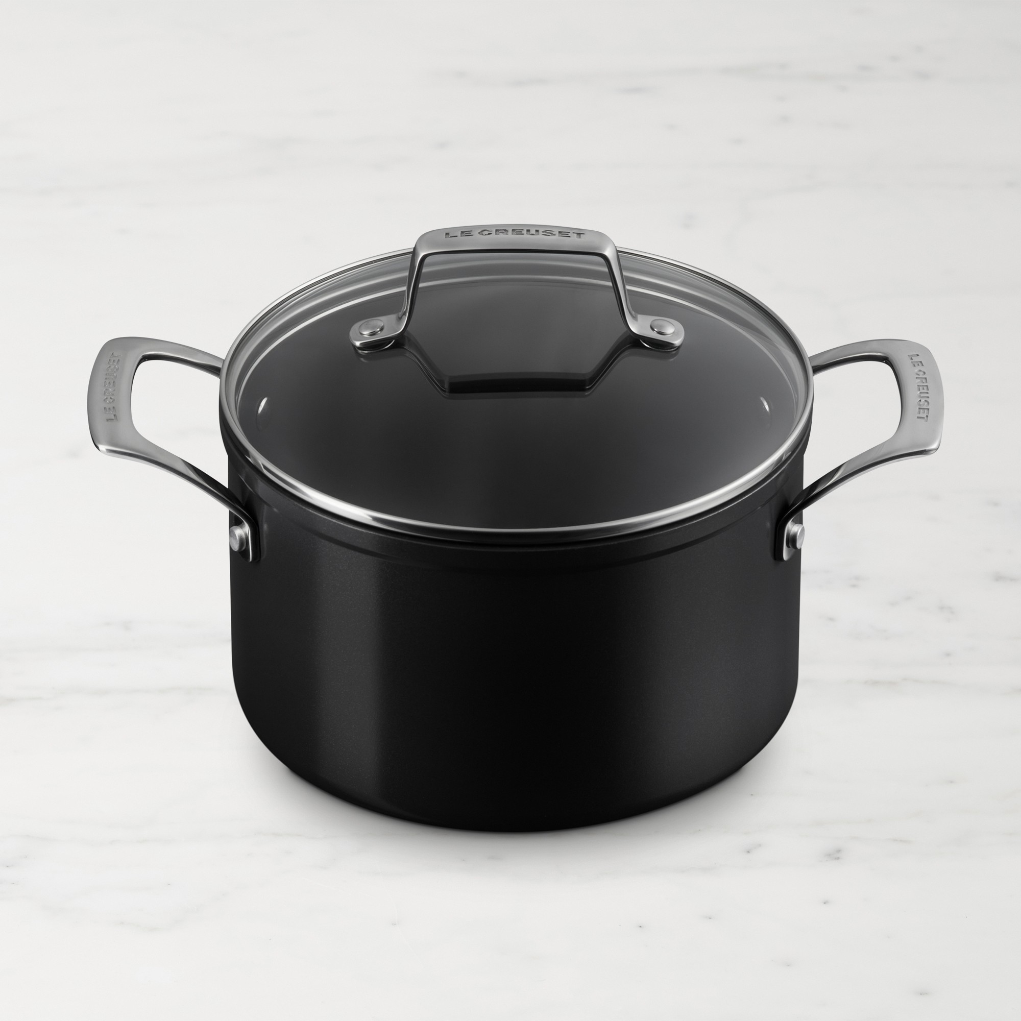 Le Creuset Essential Ceramic Nonstick Stockpot with Glass Lid Simolary simolary.com