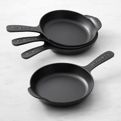 Le Creuset Gourmand Enameled Cast Iron Skillet 4-Piece Set, 1/2-Qt., Matte Black