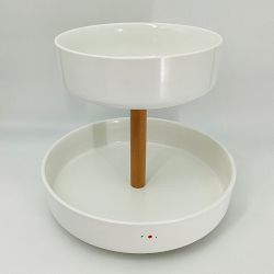 OPEN BOX: Hold Everything Ceramic Two Tiered Fruit Bowl