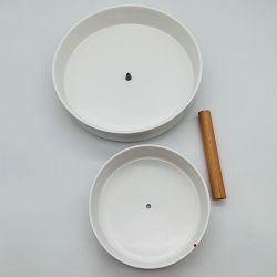 OPEN BOX: Hold Everything Ceramic Two Tiered Fruit Bowl