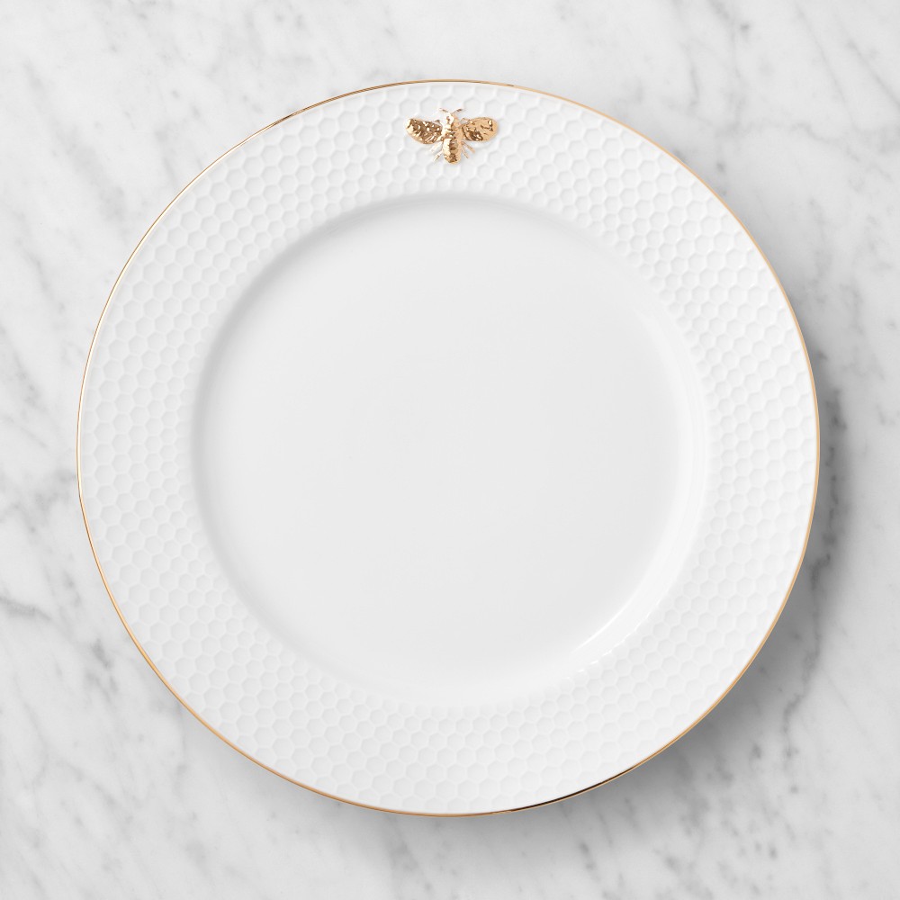 Honeycomb Embossed Dinner Plates - Set of 4