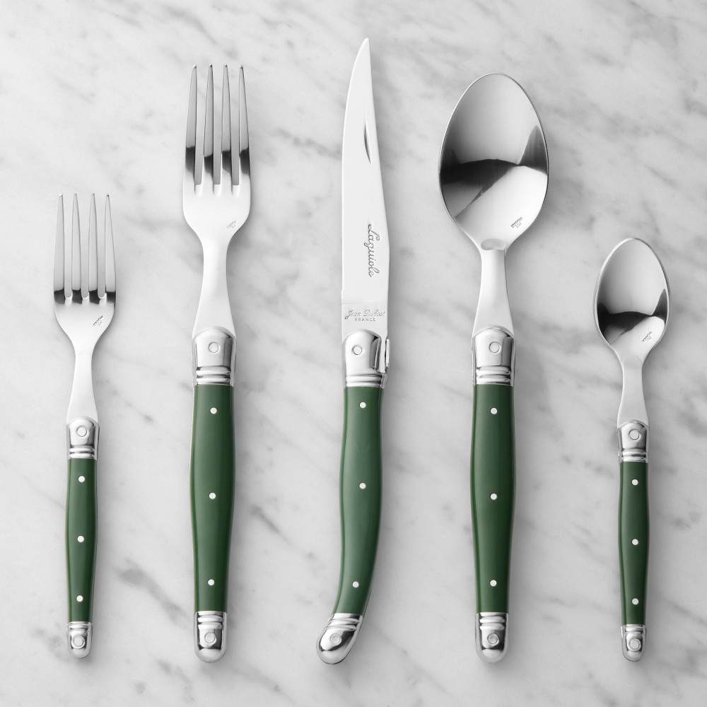 Jean Dubost Laguiole Flatware Sets - Green - 20-Piece