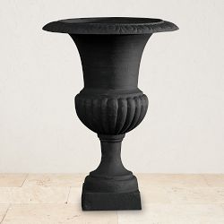 Tall Wickford Urn in Matte Black