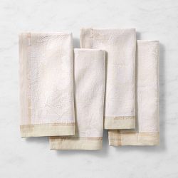 Filomena Jacquard Napkins, Set of 4, White