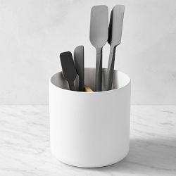 Hold Everything Ceramic Stoneware Partioned Utensil Holder