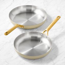GreenPan™ Reserve Pro Stainless-Steel Color Series Fry Pan Set, 10" & 12", Cream