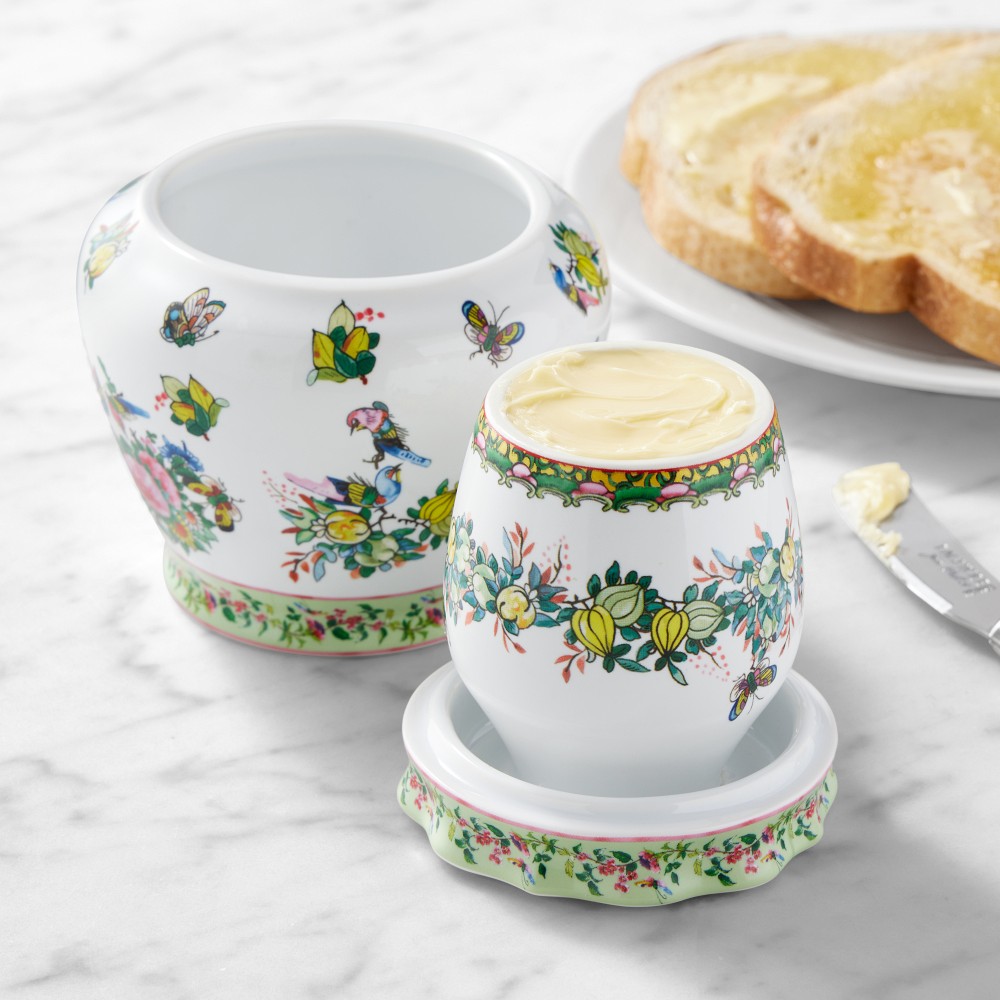 Famille Rose Porcelain Butter Keeper