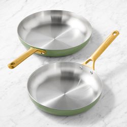 GreenPan™ Reserve Pro Stainless-Steel Color Series Fry Pan Set, 10" & 12", Sage