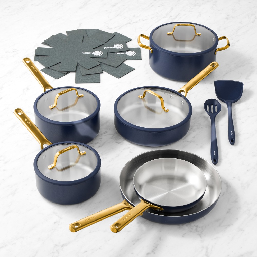 GreenPan™ Reserve Pro Stainless-Steel Color Series 10-Piece Cookware Set - Twilight