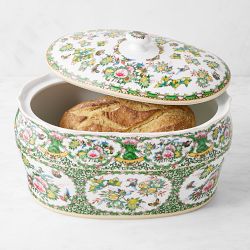 Famille Rose Ceramic Breadbox