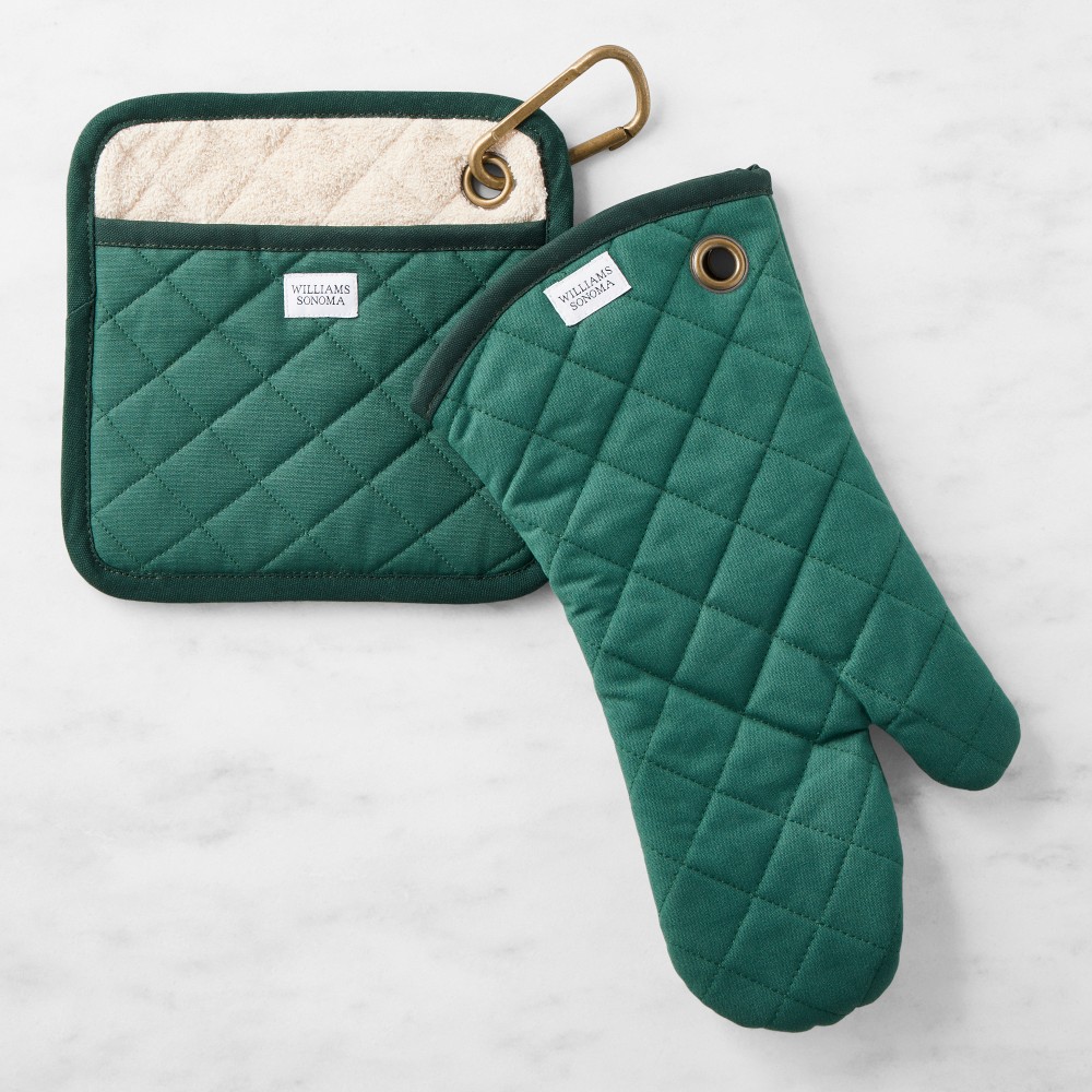 Williams Sonoma Grilling Oven Mitt & Potholder Sets - Evergreen