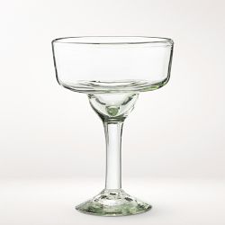 Recycled Glass Margarita Glasses, Set of 4, Clear
