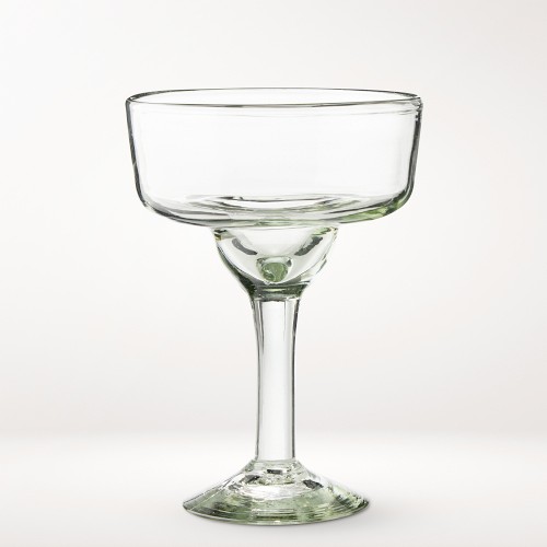 Recycled Glass Margarita Glasses, Set of 4, Clear