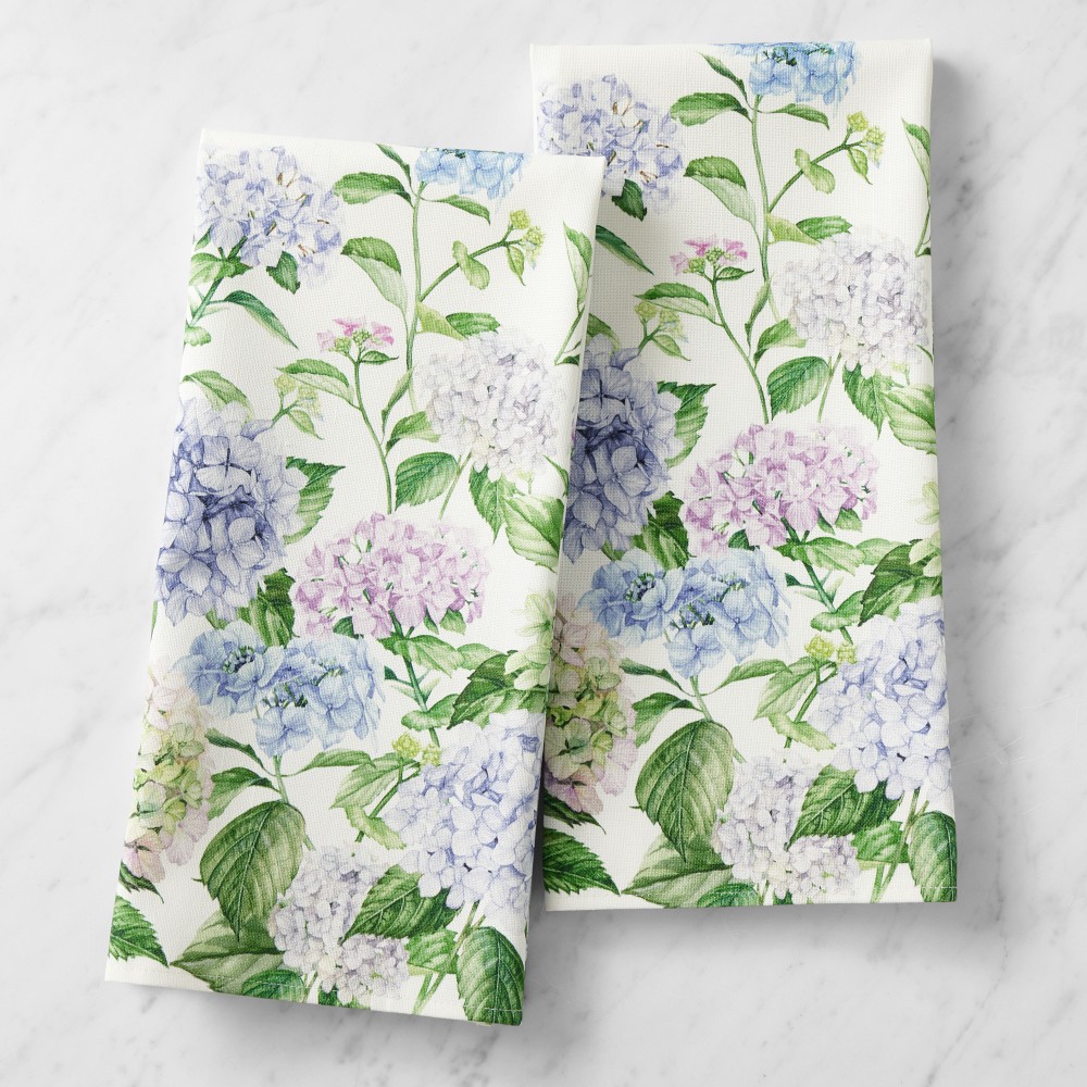 Hydrangea Towels, Set of 2 - Set of 2