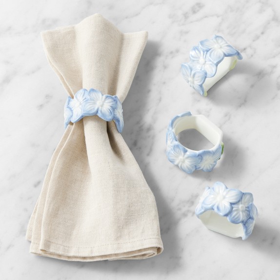 Hydrangea Napkin Rings, Set of 4