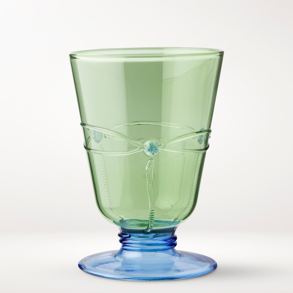 Famille Rose Footed Tumblers, 12-oz - Set of 2, Blue