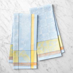 Bright Jacquard Towels, Set of 2, Daisy