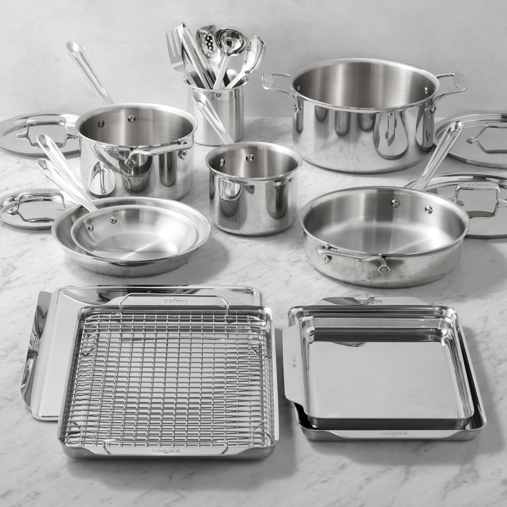 All-Clad D5® Stainless-Steel 21-Piece Set | Williams Sonoma