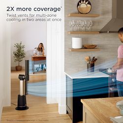 Shark® TurboBlade Ultra-Customizable Bladeless Tower Fan, Charcoal