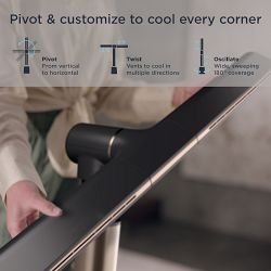 Shark® TurboBlade Ultra-Customizable Bladeless Tower Fan, Charcoal