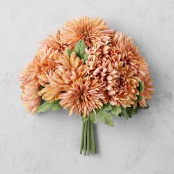 Fall Faux Orange Spider Mum &amp; Chrysanthemum Bundle