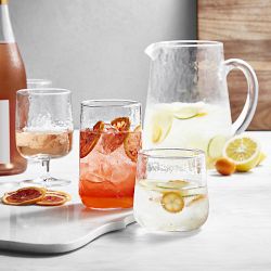 Hammered Glass Short Tumblers, 12-oz