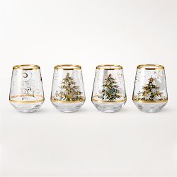 'Twas the Night Before Christmas Stemless Wine Glasses, Set of 4