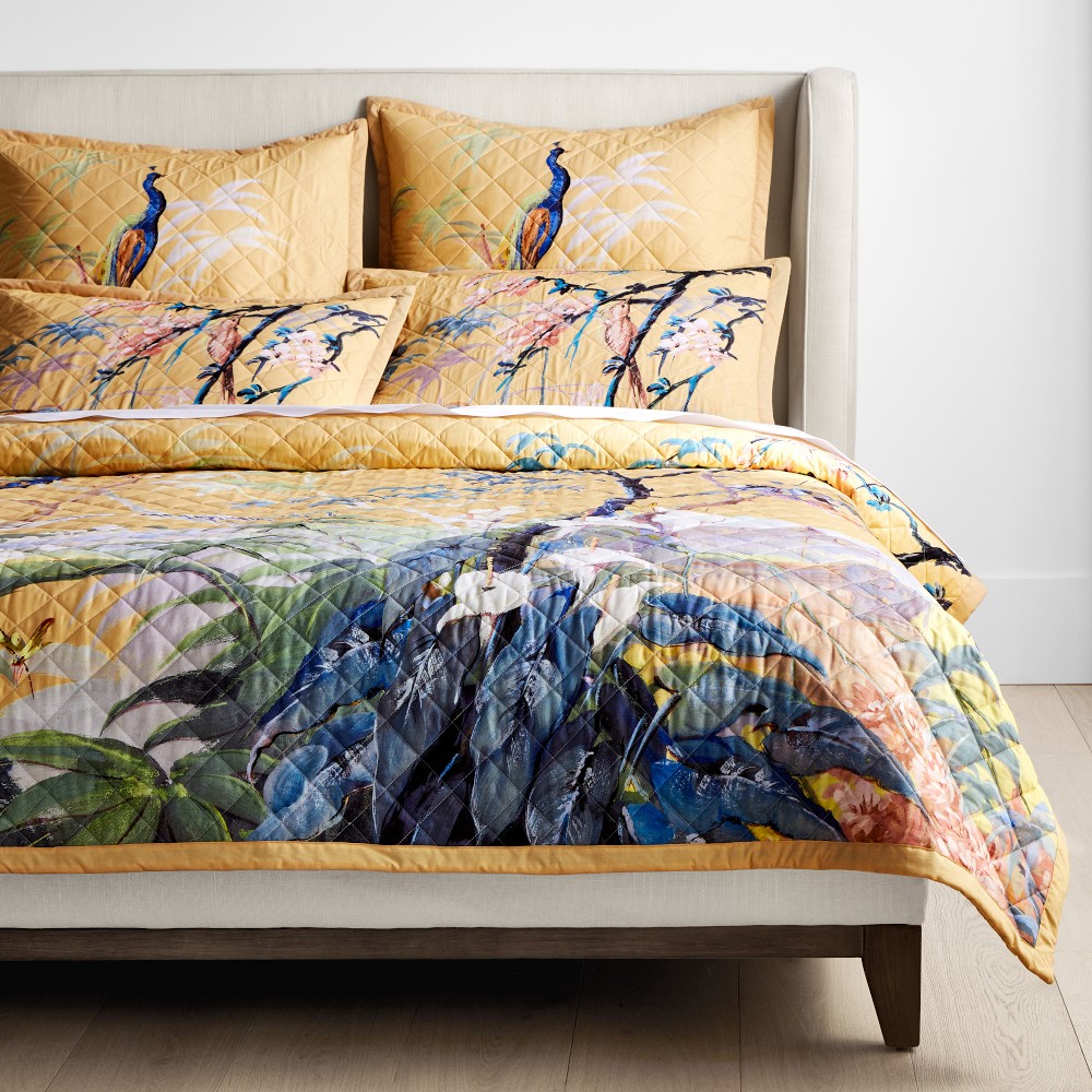 Painted Peacock Quilt & Shams by Williams Sonoma Home