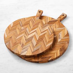 Herringbone Round Cheese Boards