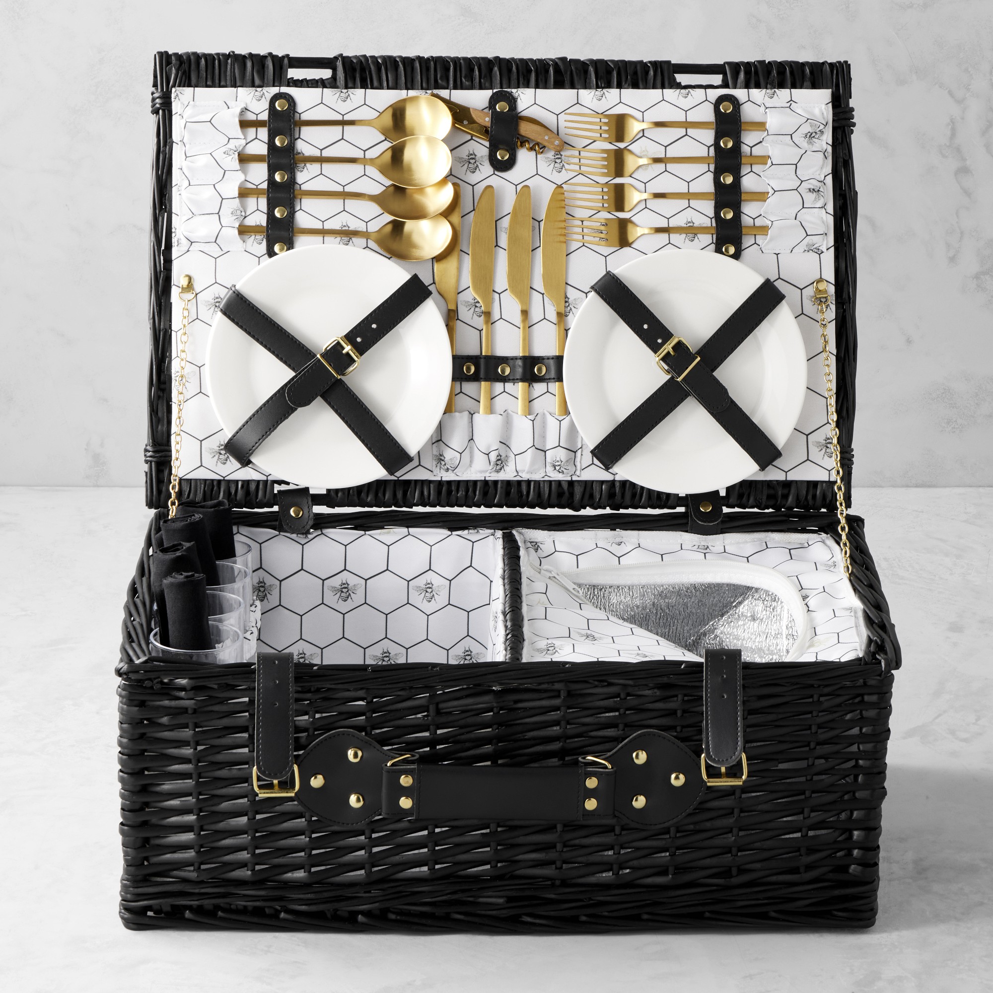 Honeycomb Picnic Basket Simolary simolary.com