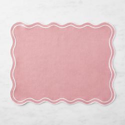 AERIN x Williams Sonoma Scalloped Placemats, Set of 4, Pink