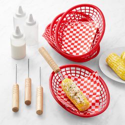 Williams Sonoma Skewer and Basket, Set of 4