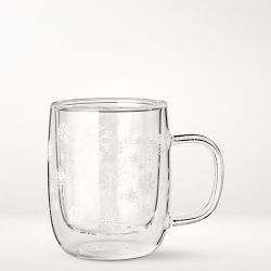 White Snowflake Espresso Mug, Set of 2