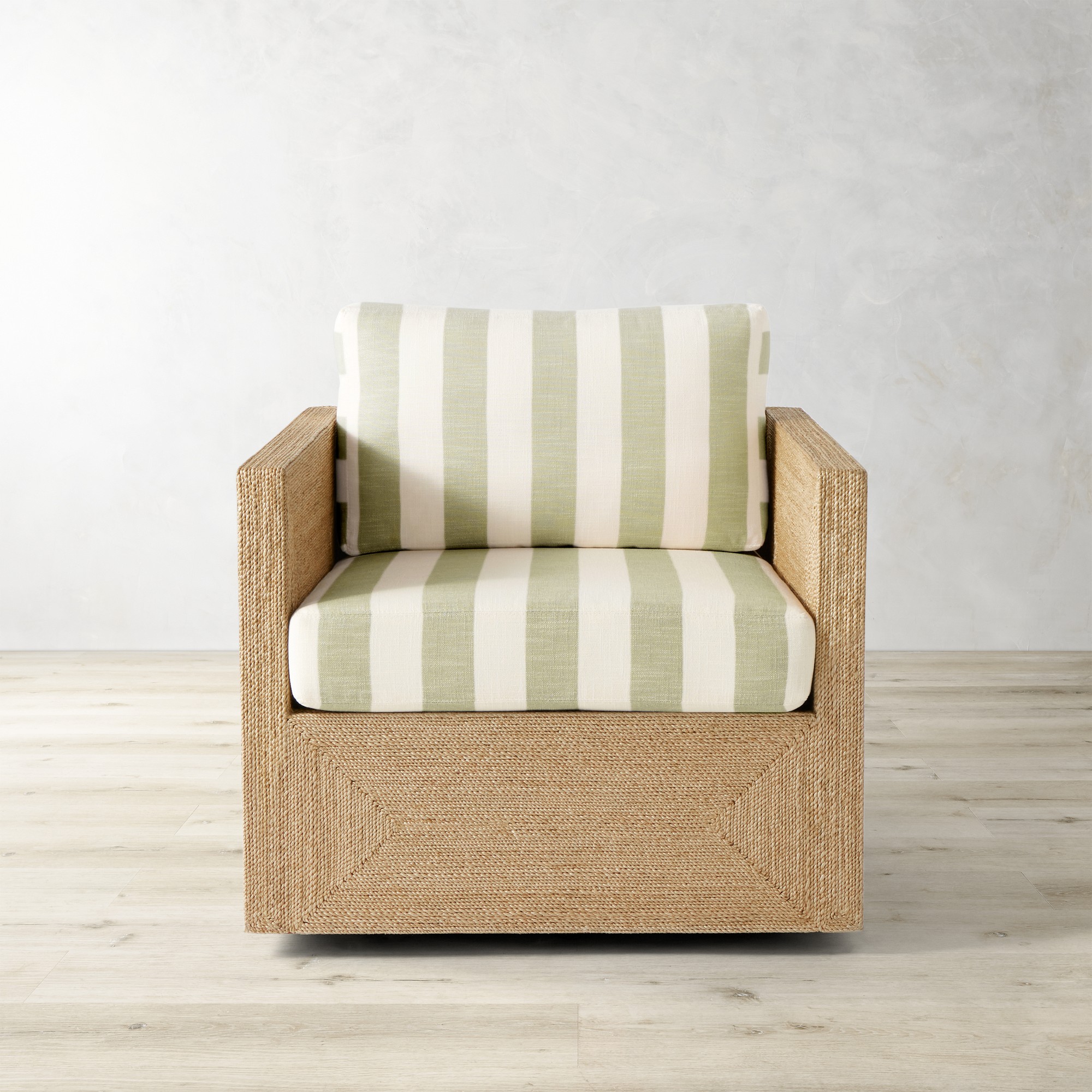 Basketweave Cabana Stripe, Pistachio
