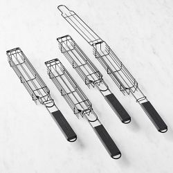 Williams Sonoma Outdoor Nonstick Kabob Basket Set of Four