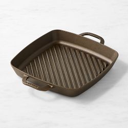 Smithey Seasoned Cast Iron Grill Pan, 12"